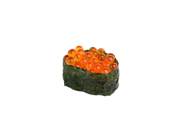 Ikura seaweed sushi roll japanese cusine