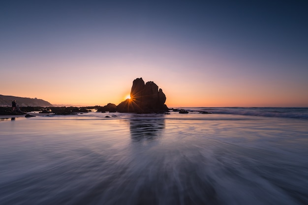 Ilbarritz beach from Biarritz, Basque Country. 