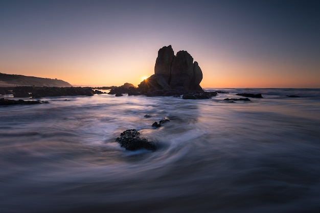 Ilbarritz beach from Biarritz, Basque Country. 