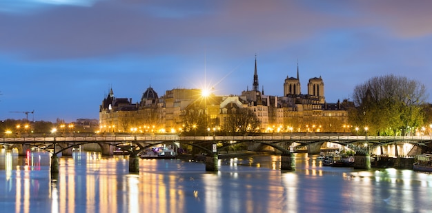 Ile de la cite and notre dame de Paris Cathedrale , France 