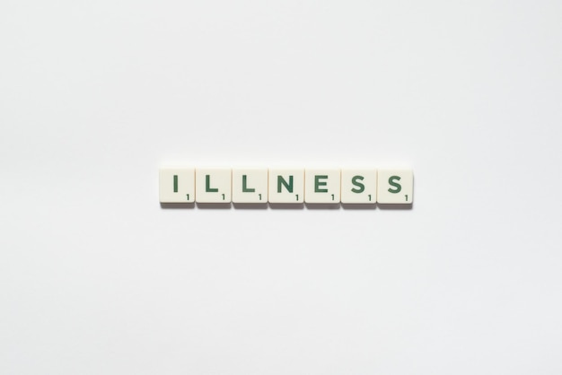 Illness formed of scrabble blocks