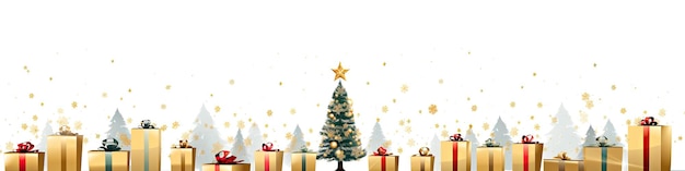 illstration banner of Gifts Christmas wrapping paper