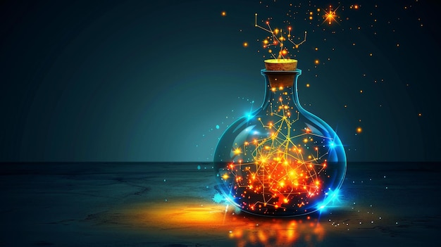 Illuminate your fantasy theme parties with a highdefinition glowing magic potion bottle