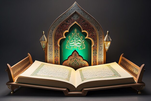 Illuminated Quran Stand Sacred Book Display