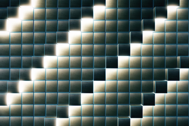 Illuminated square background