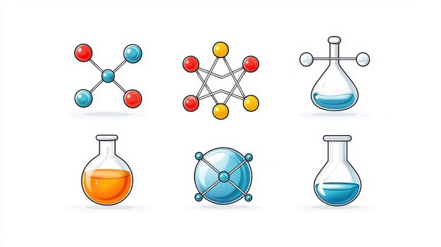 Photo illuminating educational and scientific concepts through crystal clear atomic structure symbols