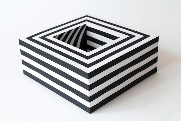 Illusion Box On White Background