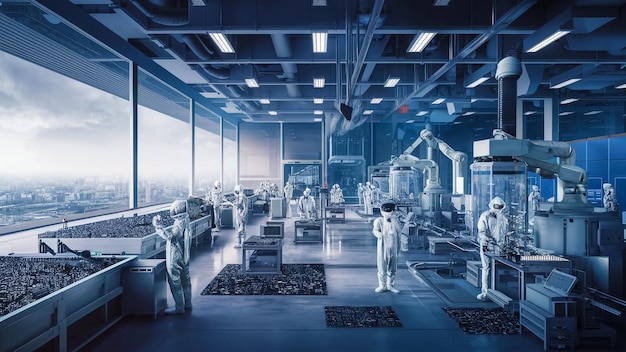 Photo illustrate a cuttingedge semiconductor fabrication plant