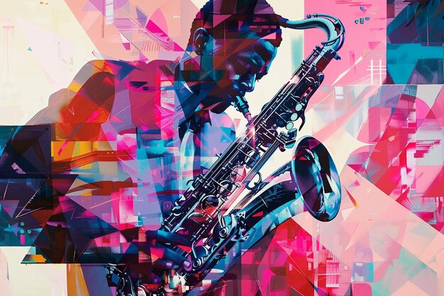 Illustrate the eclectic mix of New Orleans jazz an generative ai