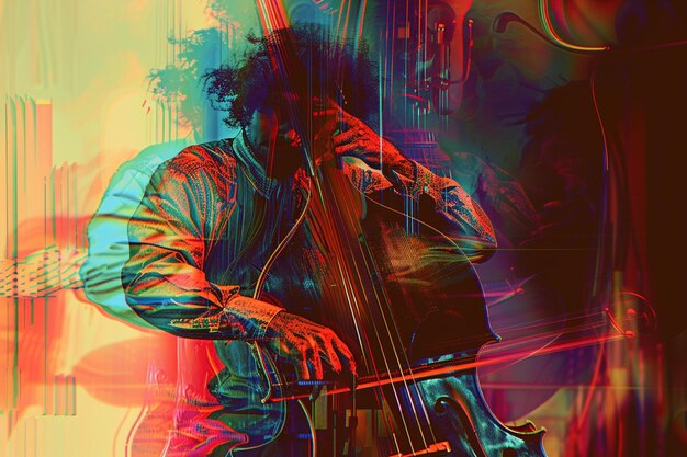 Illustrate the eclectic mix of New Orleans jazz an generative ai