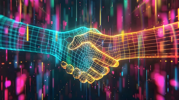 illustrate a handshake symbolizing diverse perspectives aligning in agreement