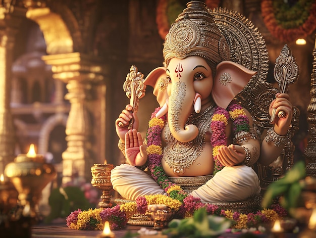 illustrate Lord Ganesha Maharashtra The sculpture God of India