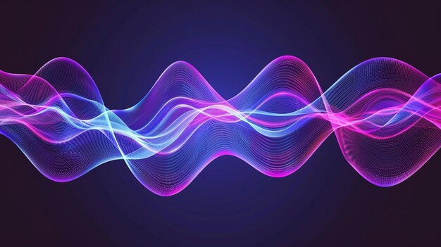 Illustrate a vector representation of sound waves with a focus on waveforms and amplitude