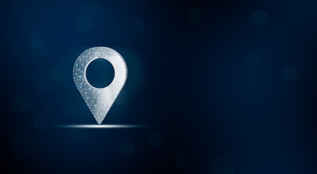 Illustrated geolocation icon from web