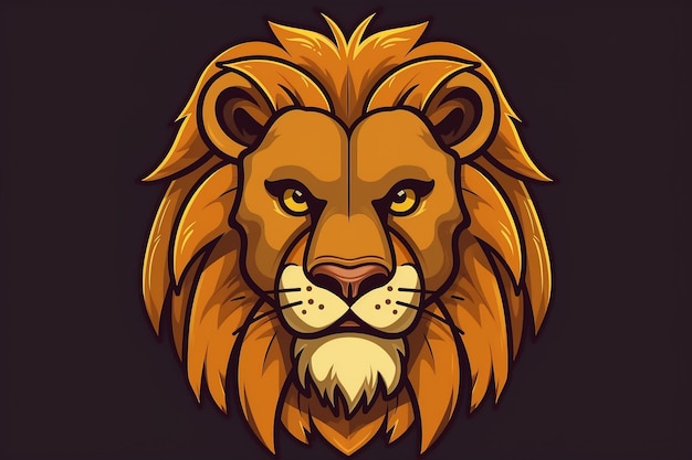 Illustrated lion emotion AI