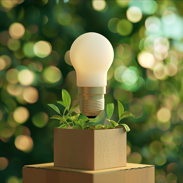 Illustrating Sustainability Dynamic 3D LED Light Bulb Design