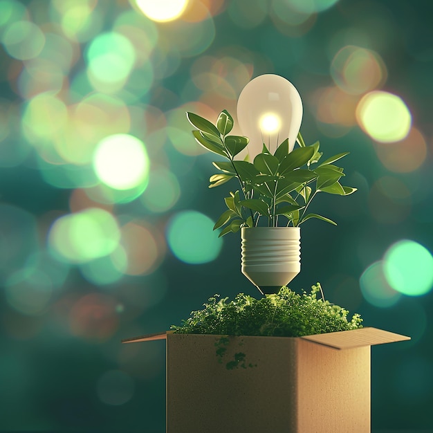 Illustrating Sustainability Dynamic 3D LED Light Bulb Design