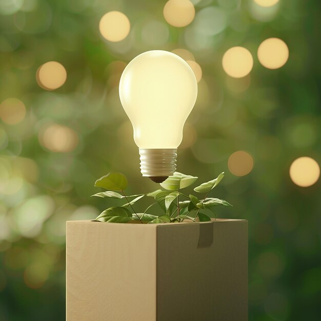 Illustrating Sustainability Dynamic 3D LED Light Bulb Design