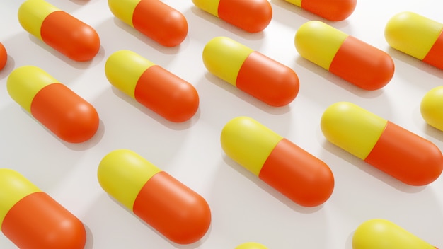 illustration 3D Pattern of capsules