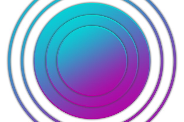 Illustration of abstract background with circles on gradient pastel color background