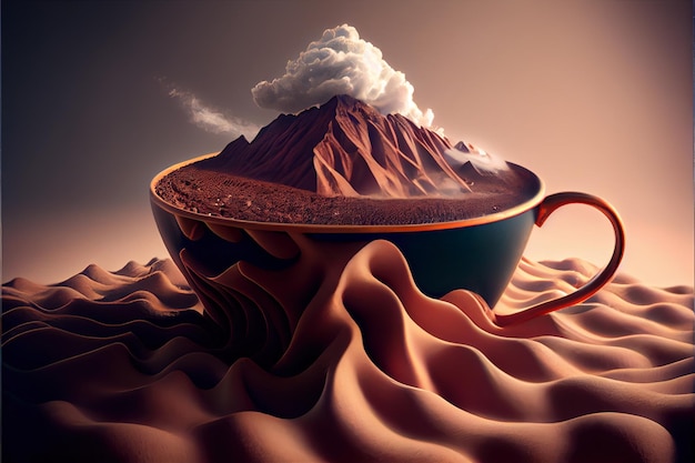 Illustration of abstract cup of coffee