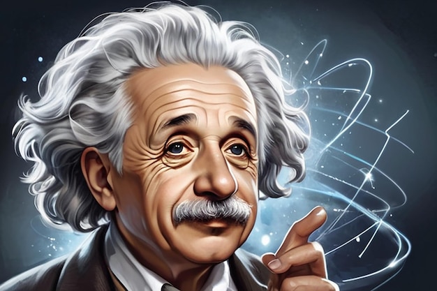 Photo illustration of albert einstein