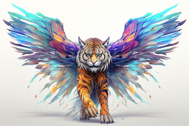 illustration of An amazing animal called Thunderbolt Tiger has Generative ai