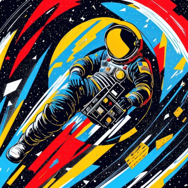 An illustration of an astronaut in a space suit