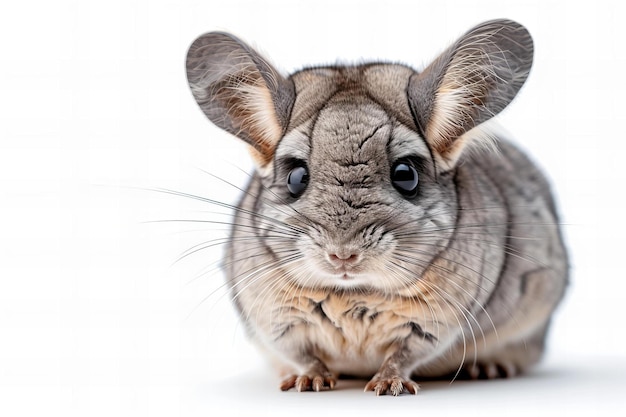 Illustration of baby chinchilla isolaled on white background high quality high resolution