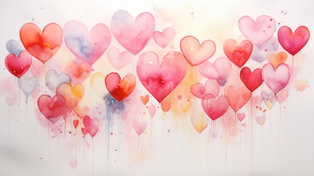 illustration background paint valentines day with love element on wall