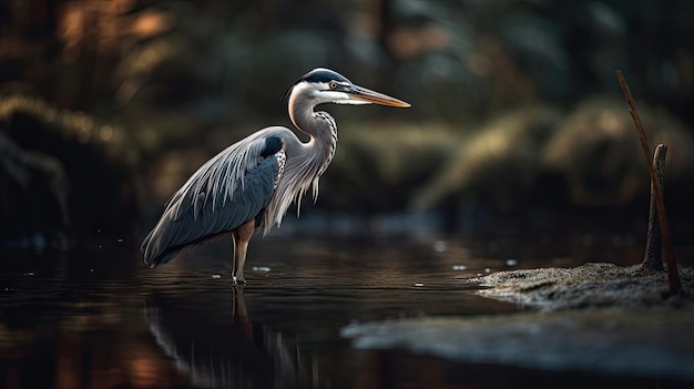 Illustration of a beautiful bird seen up close