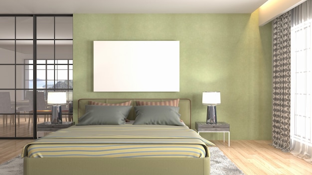 Illustration of the bedroom interior