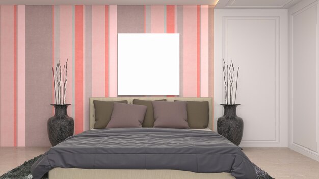 Illustration of the bedroom interior