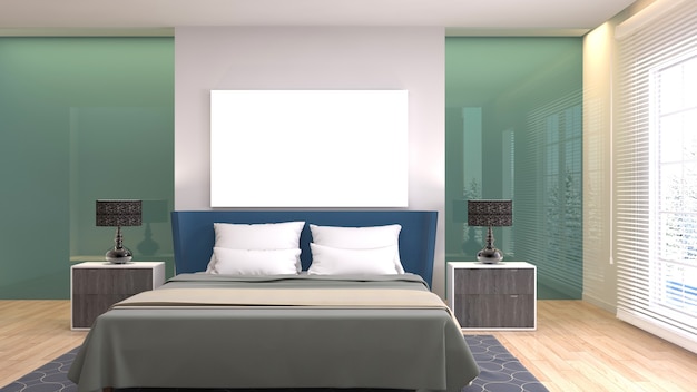 Illustration of the bedroom interior