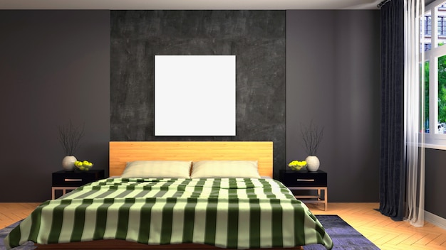 Illustration of the bedroom interior