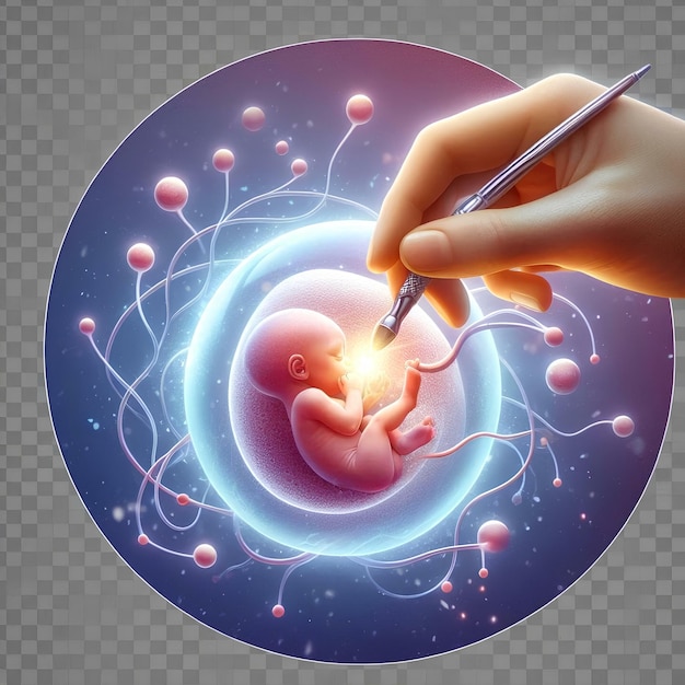 Photo illustration of the beginning of a humans life