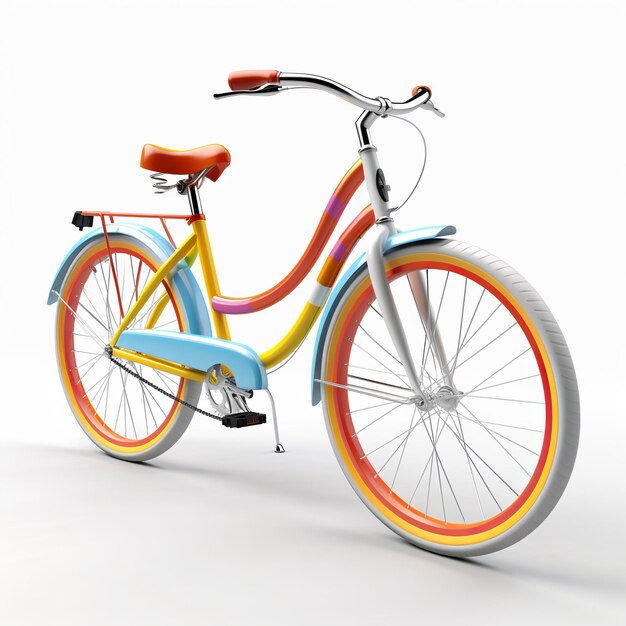 illustration of Bicycle3D rendering of a stylish bicycle a popula