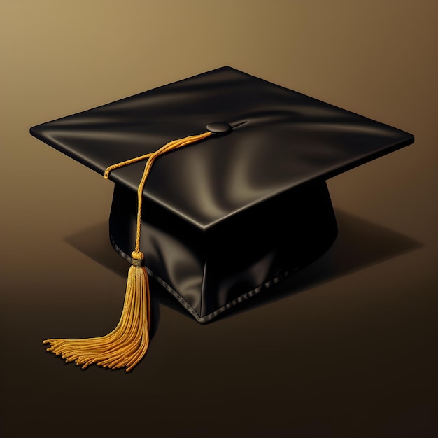 Illustration of a Black Academic Cap Representing Knowledge and Accomplishment