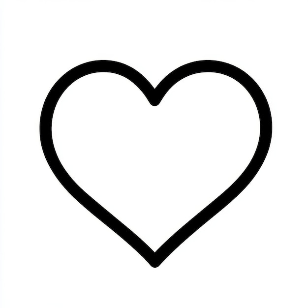 An illustration of a black heart with a transparent background