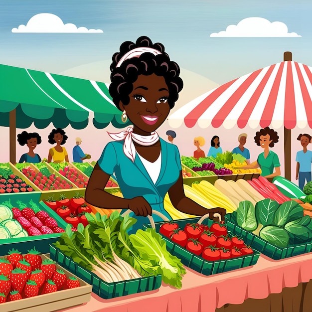 Photo illustration of black people shopping diverse and vibrant retail experience