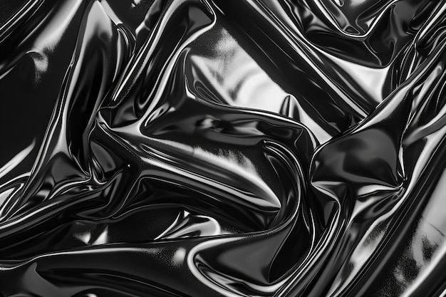 Illustration of black and white photography of shiny glossy fabrics