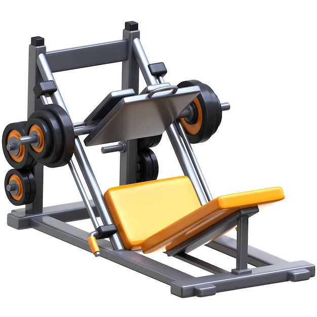 illustration blender rendering 3d gym and fitness leg press machine