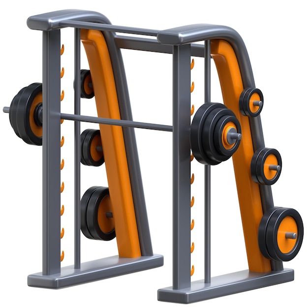 illustration blender rendering 3d gym and fitness smith machine