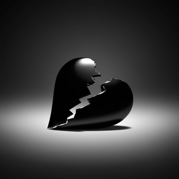 Photo illustration of a broken heart