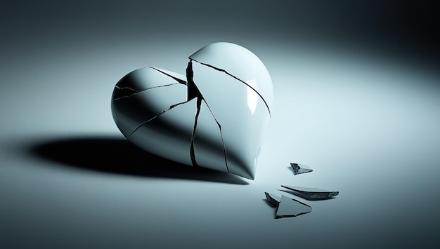 Photo illustration of a broken heart