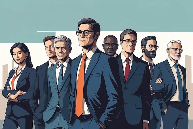 Illustration of business people