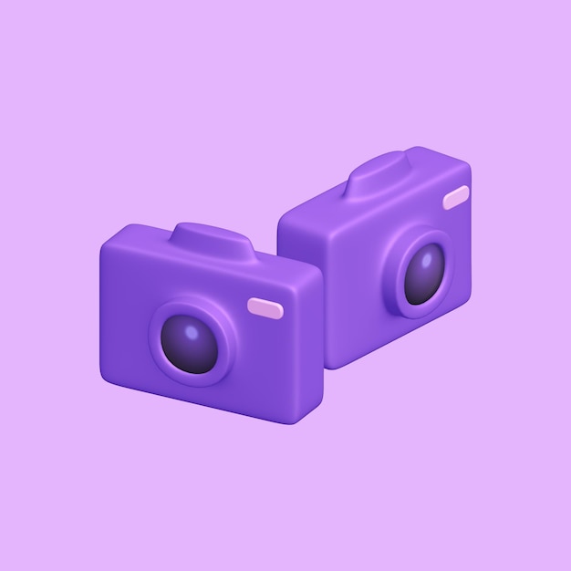 Illustration of camera icon Realistic digital photo shoot camera icon