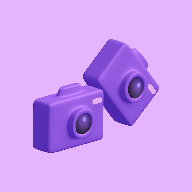 Illustration of camera icon Realistic digital photo shoot camera icon