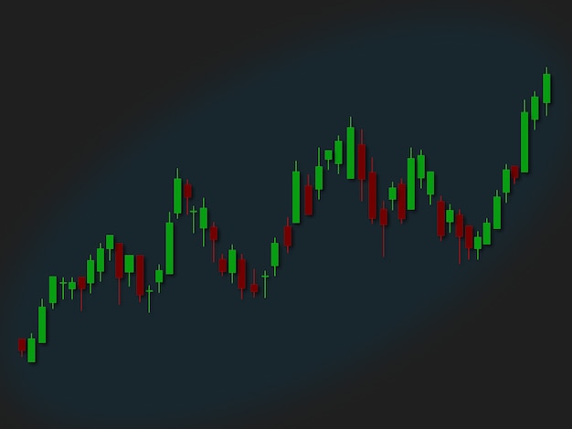 Illustration of Candlestick Chart Pattern of Bullish Market Trend