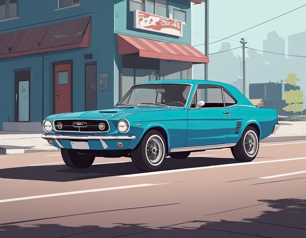 Illustration of a car on a clean background